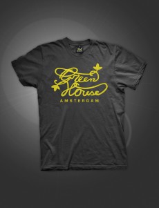 Men's T-Shirt Green House Logo, black (GHS-ATS001)