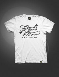 Men's T-Shirt Green House Logo, white (GHS-ATS027)