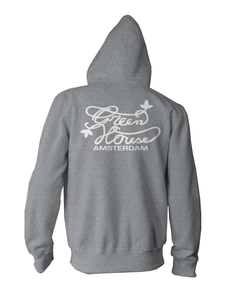 Men's zipper hoodie, gray / GHS - Logo (GHS-CMHZ005)